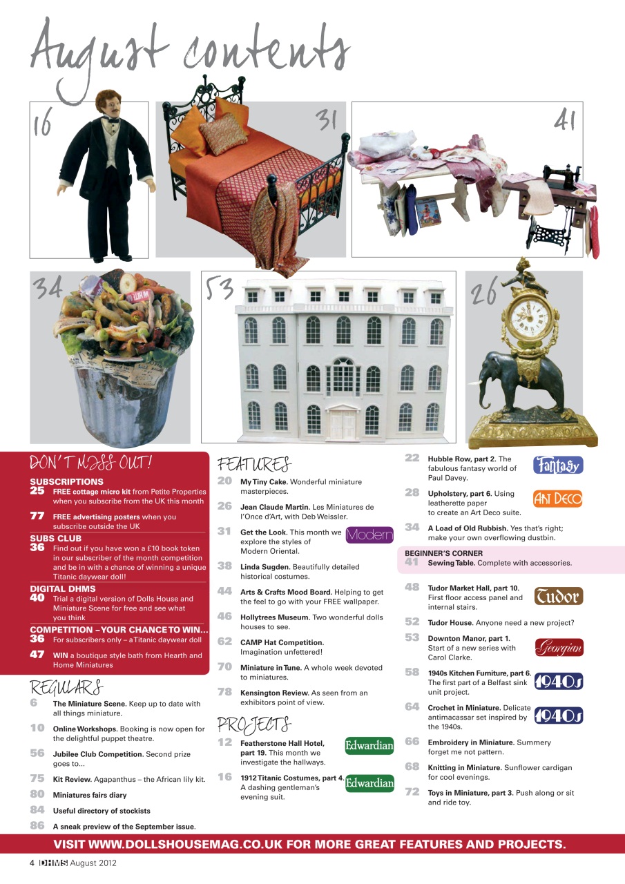 Dolls House and Miniature Scene Preview Pages