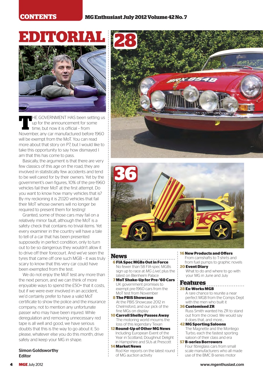 MG Enthusiast Preview Pages