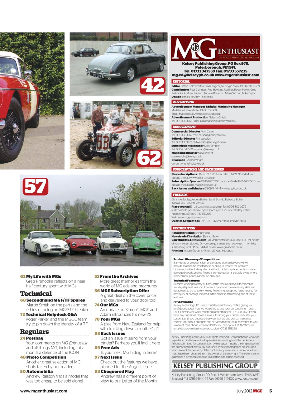MG Enthusiast Preview Pages