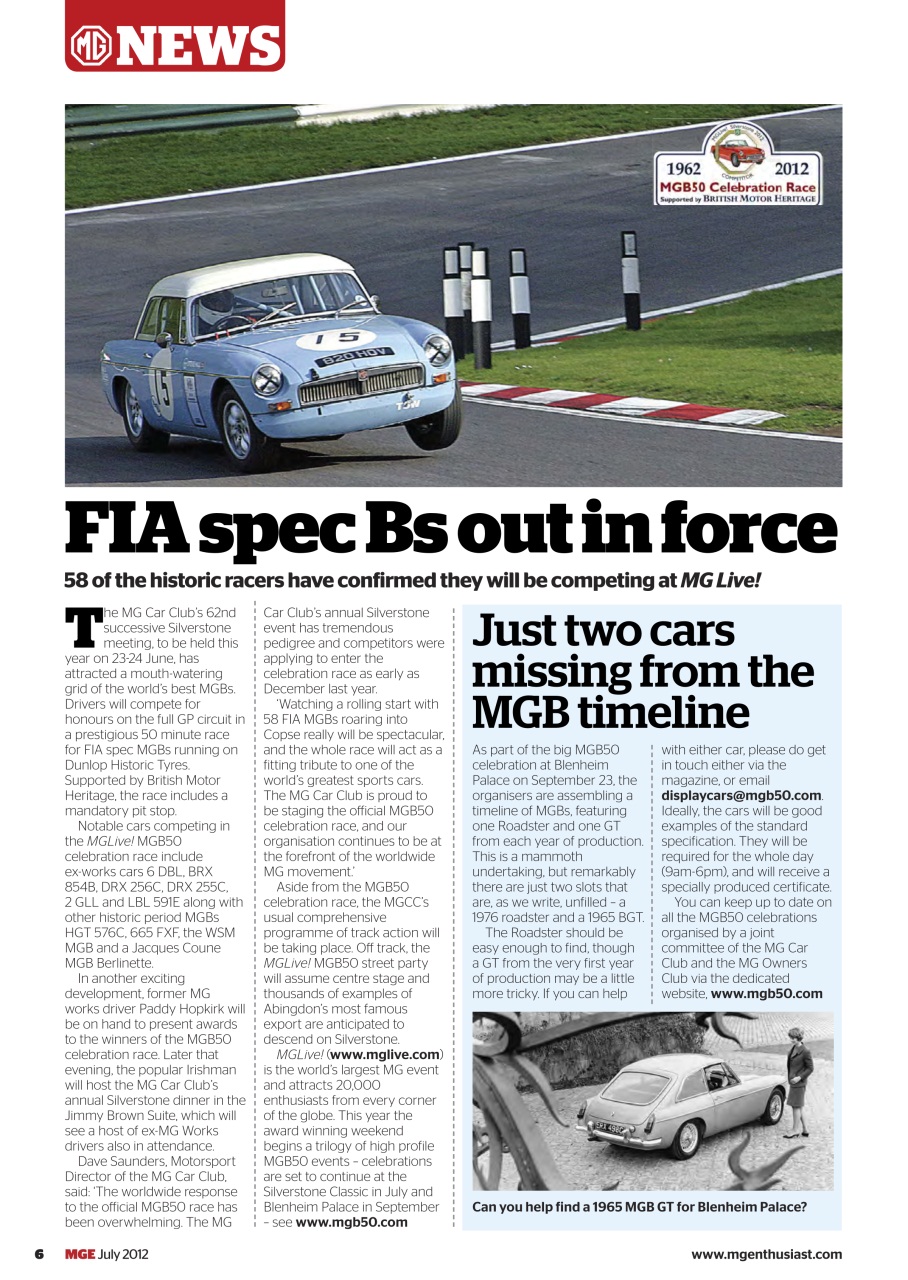 MG Enthusiast Preview Pages