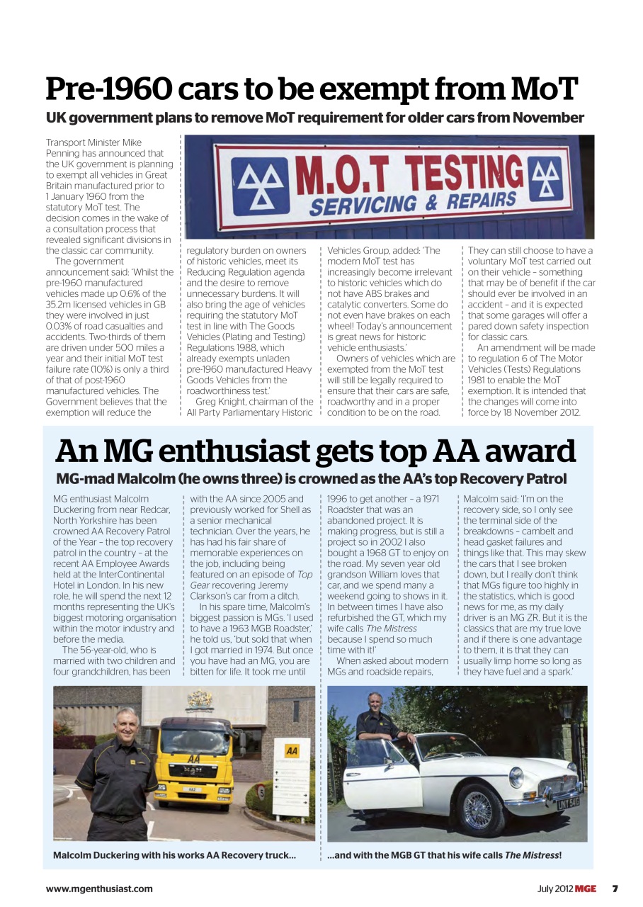 MG Enthusiast Preview Pages