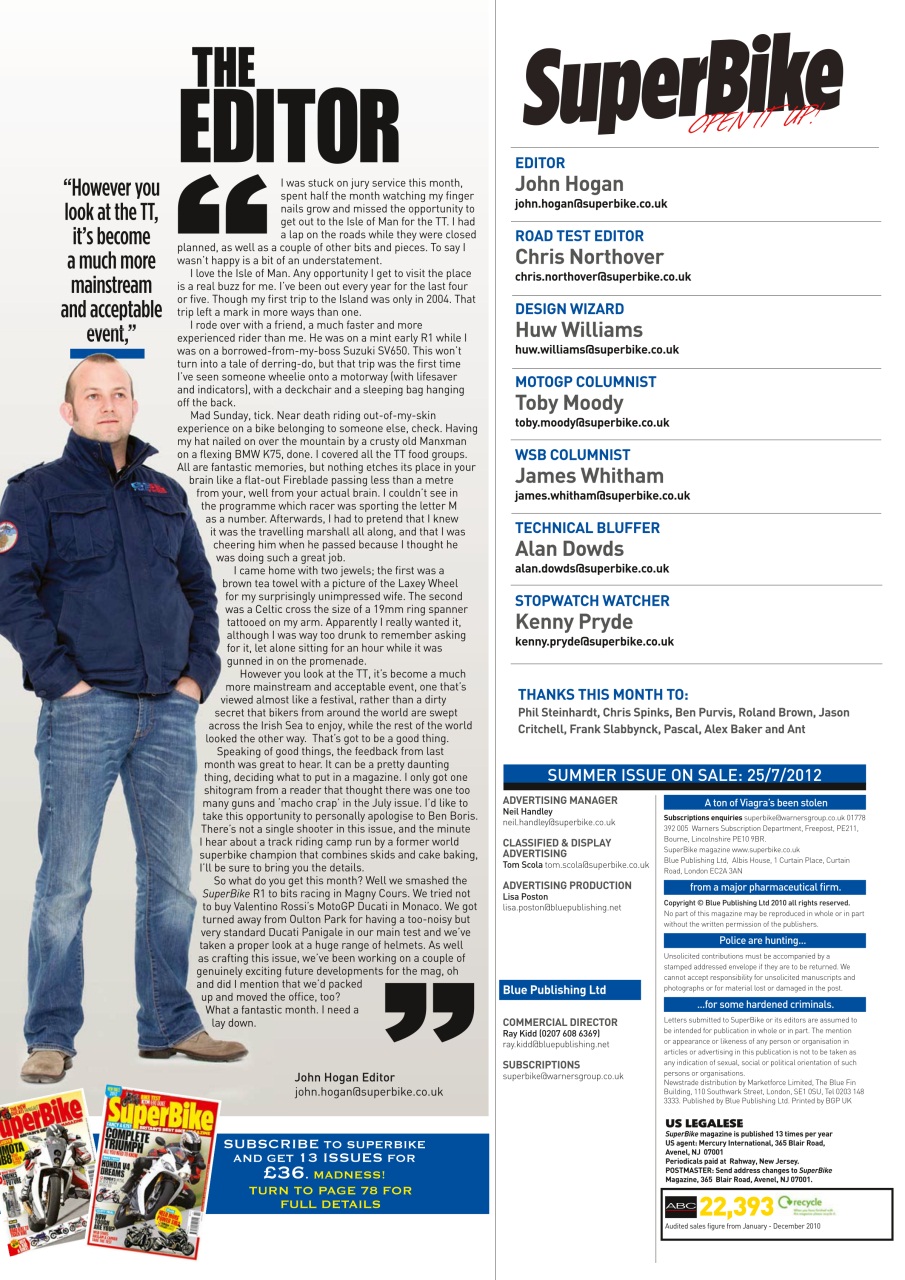 Superbike Magazine Preview Pages