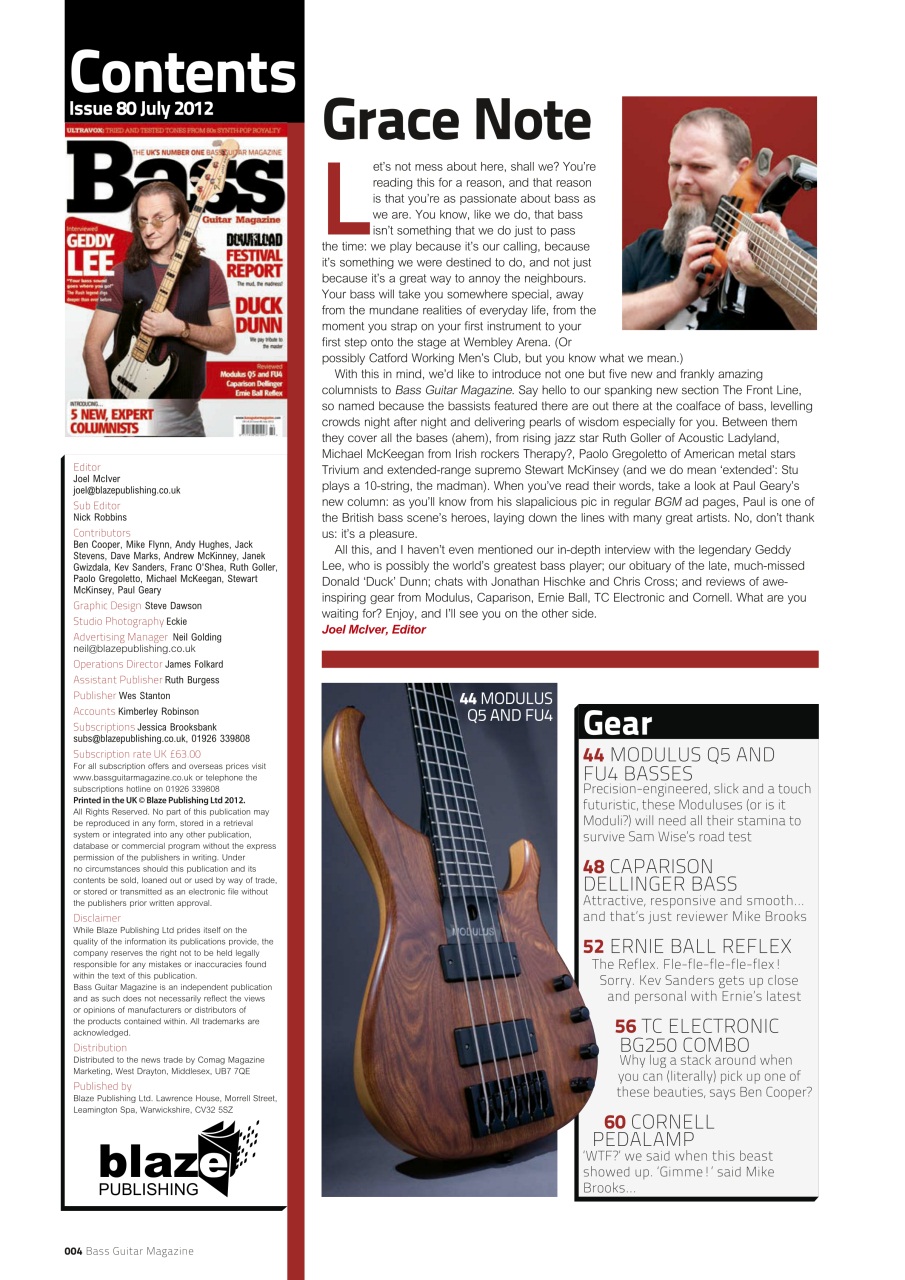 Bass Player UK Preview Pages