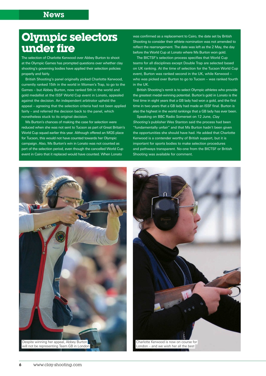 Clay Shooting Preview Pages