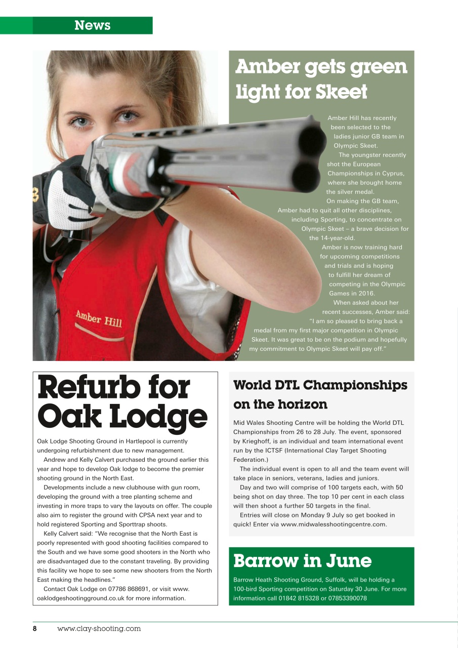 Clay Shooting Preview Pages