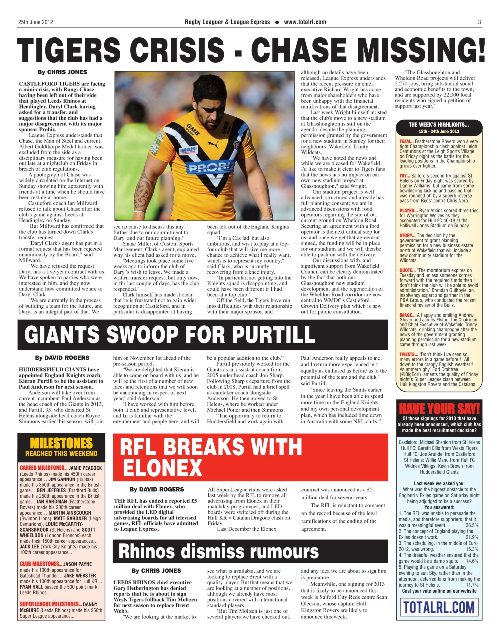 League Express Preview Pages