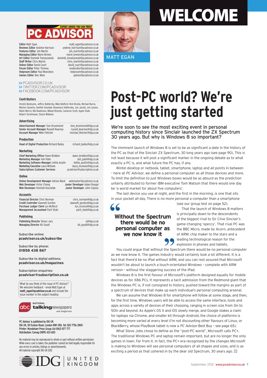 Tech Advisor Preview Pages