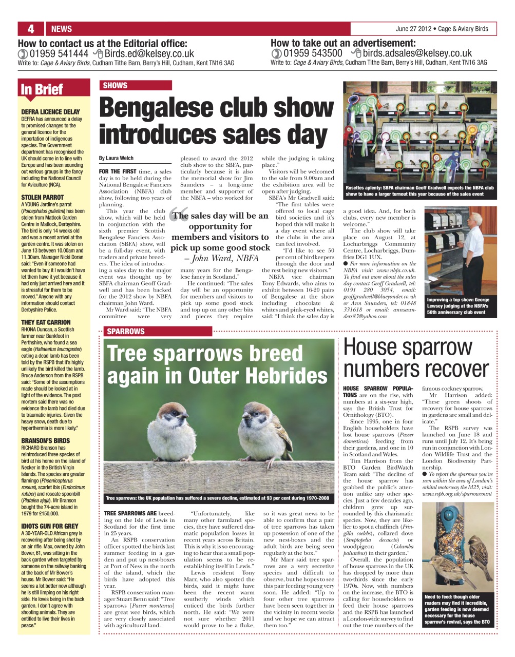 Cage & Aviary Birds Preview Pages