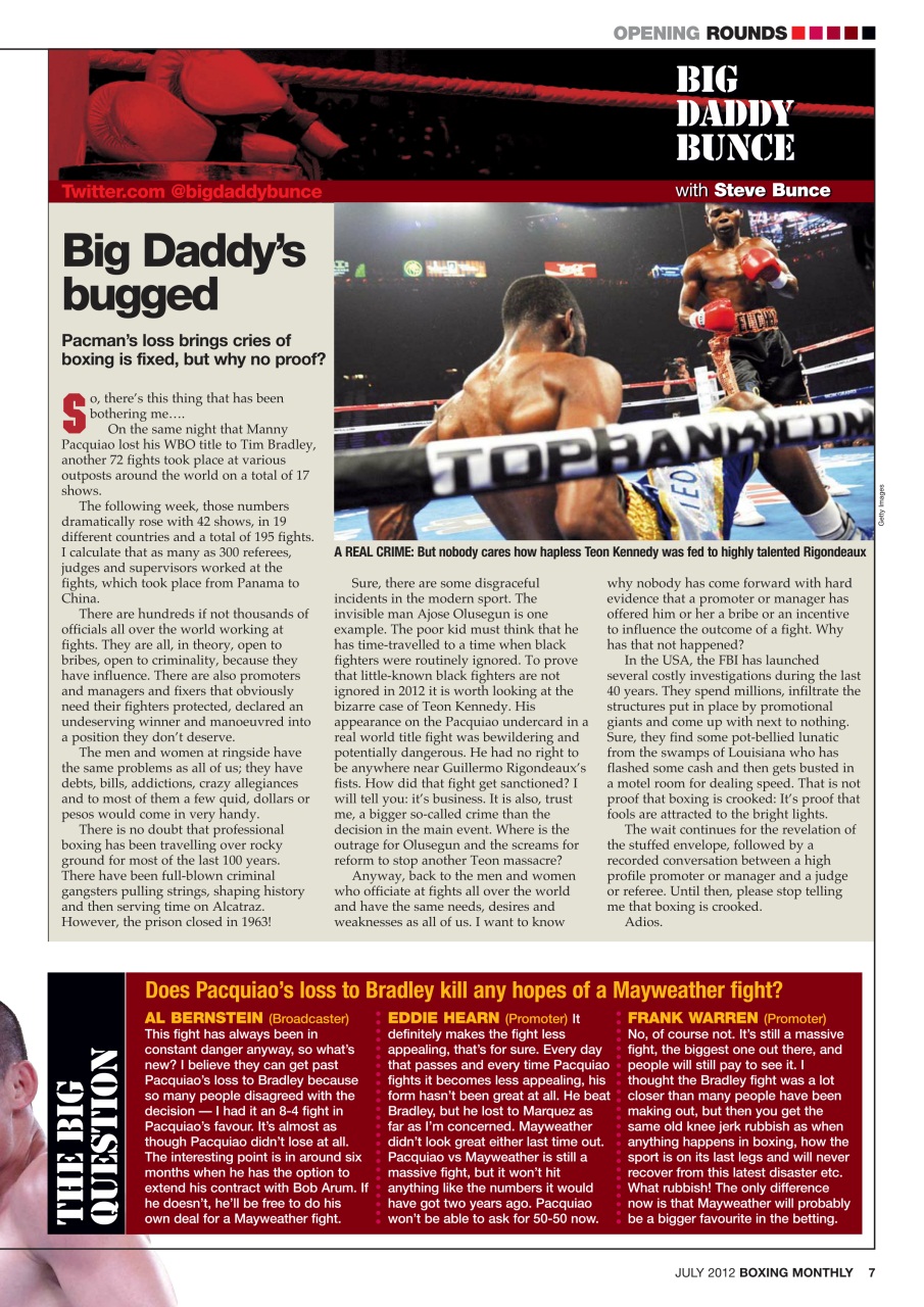 Boxing Monthly Preview Pages