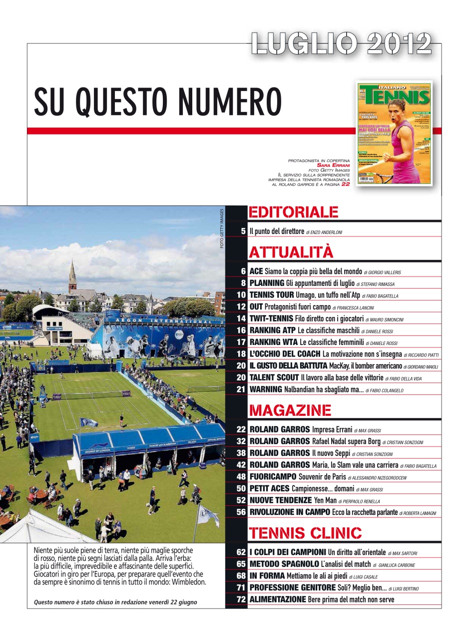 Il Tennis Italiano Preview Pages