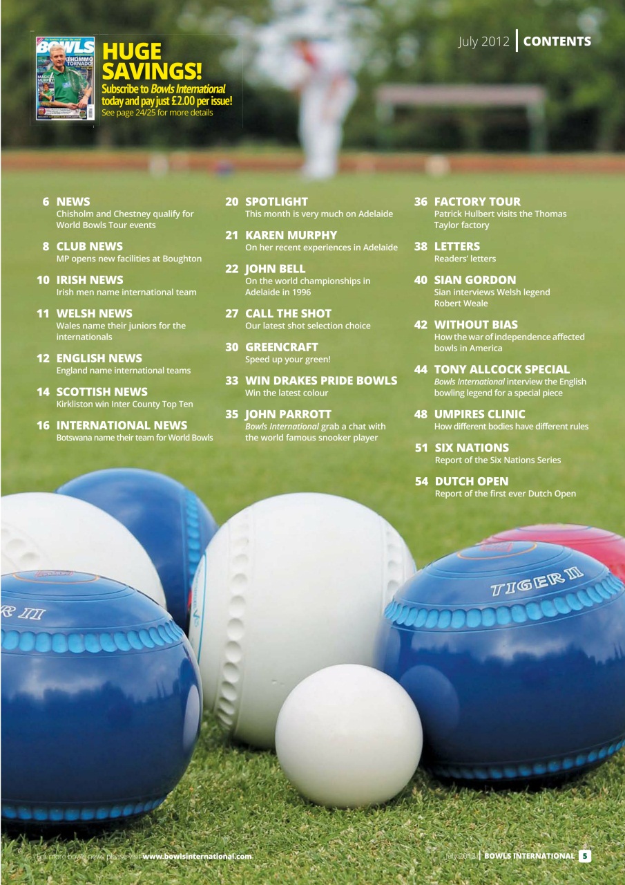 Bowls International Preview Pages