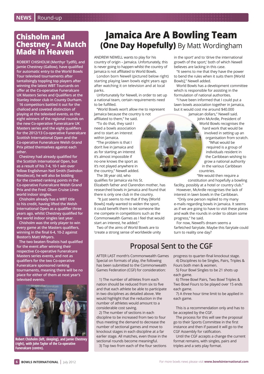 Bowls International Preview Pages