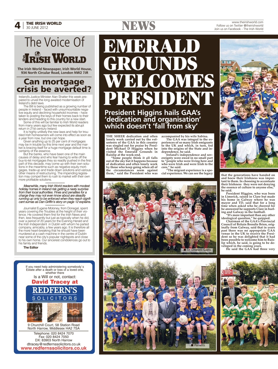 Irish World Preview Pages