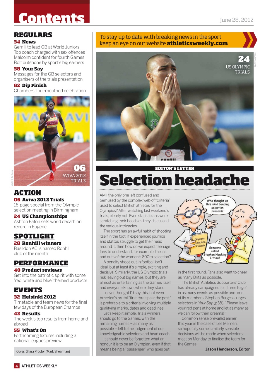AW – Athletics Weekly Magazine Preview Pages