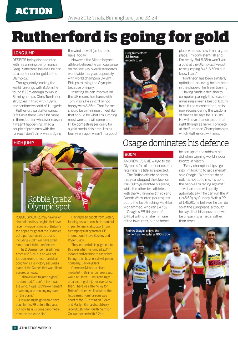 AW – Athletics Weekly Magazine Preview Pages