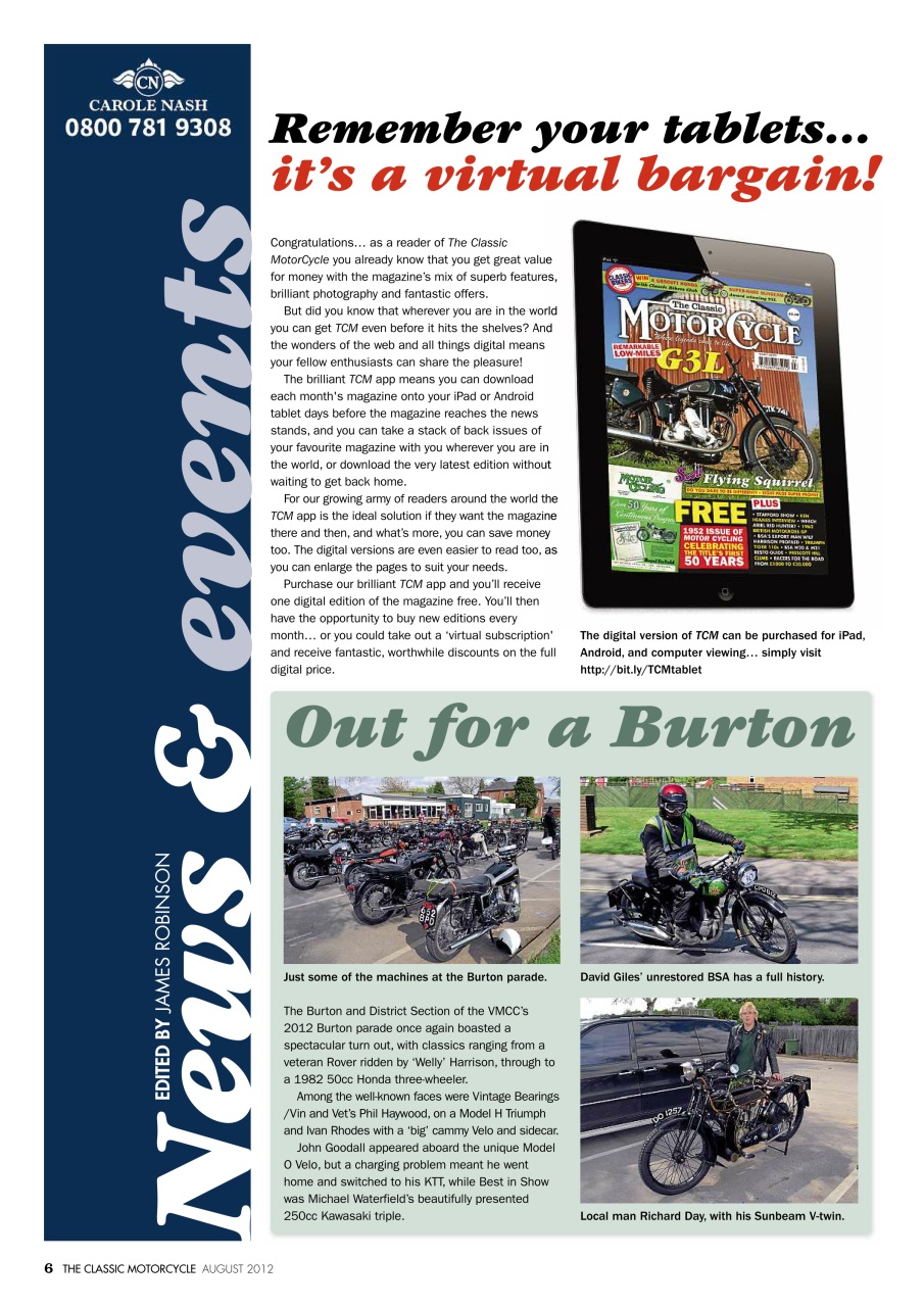 The Classic MotorCycle Preview Pages