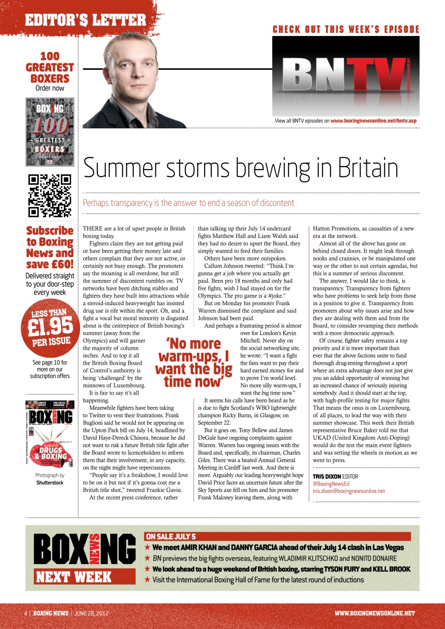 Boxing News Preview Pages