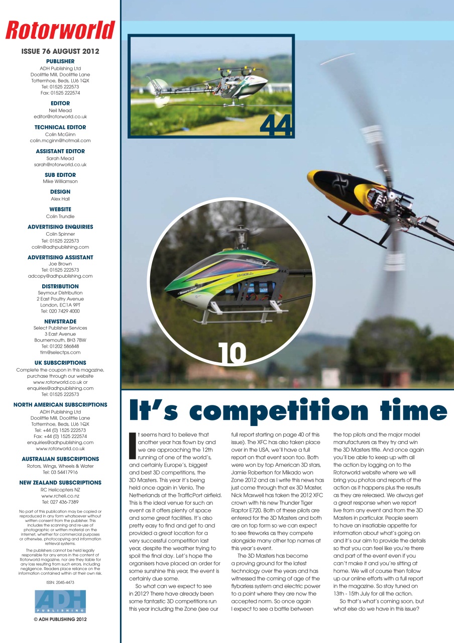 Radio Control Rotor World Preview Pages