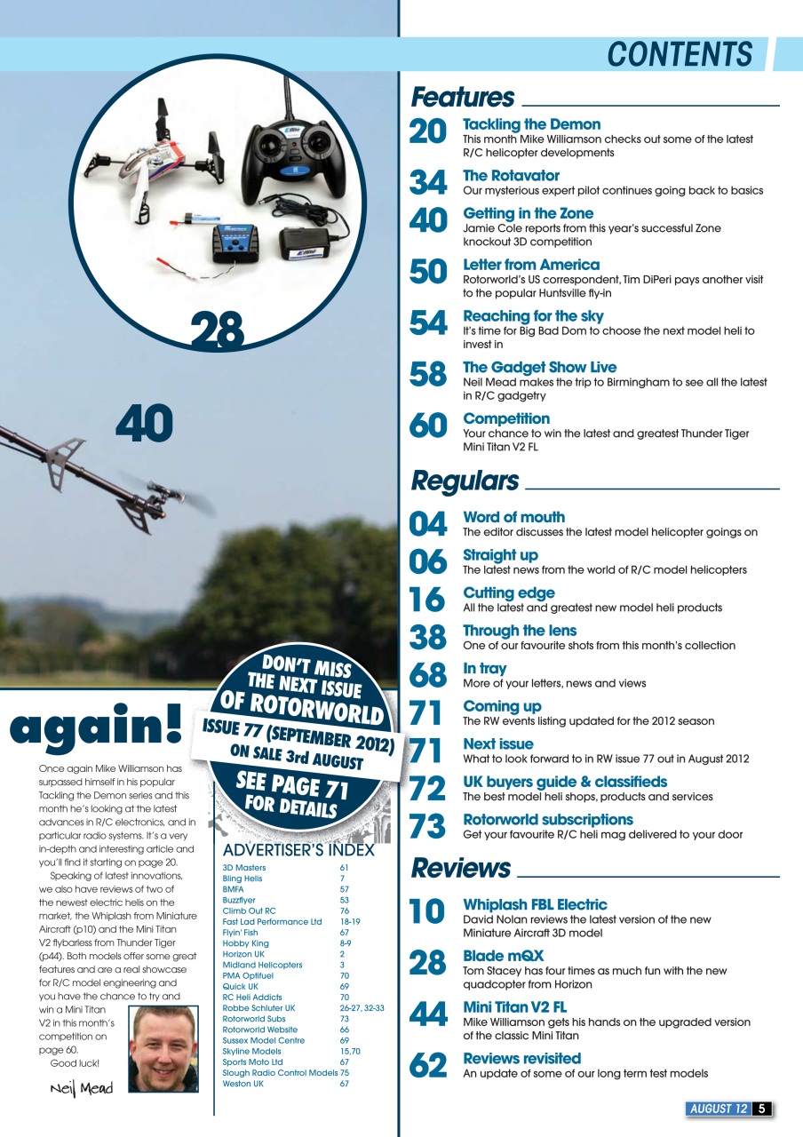 Radio Control Rotor World Preview Pages