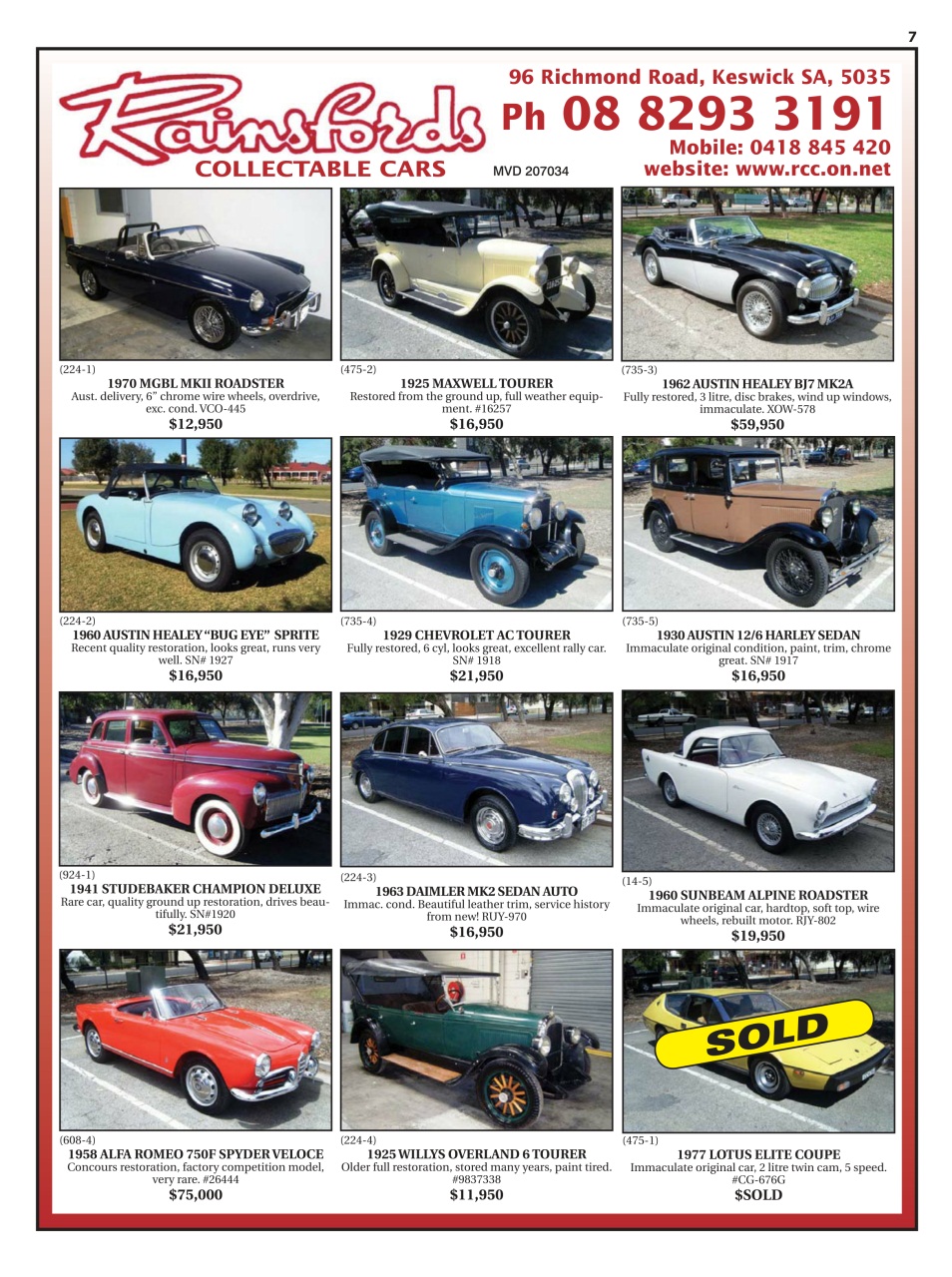 JUST CARS Preview Pages