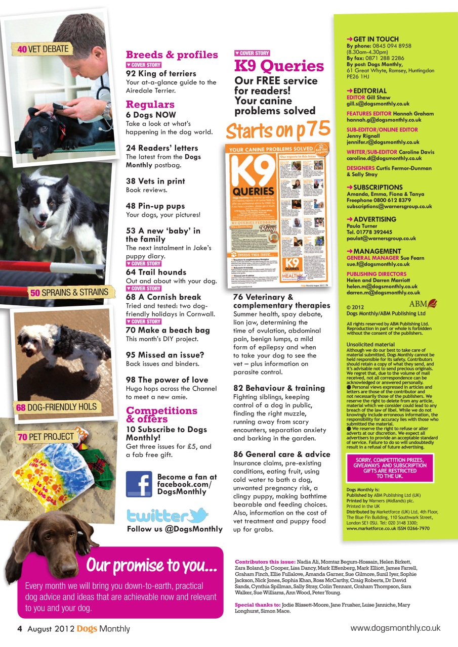 Dogs Monthly Preview Pages