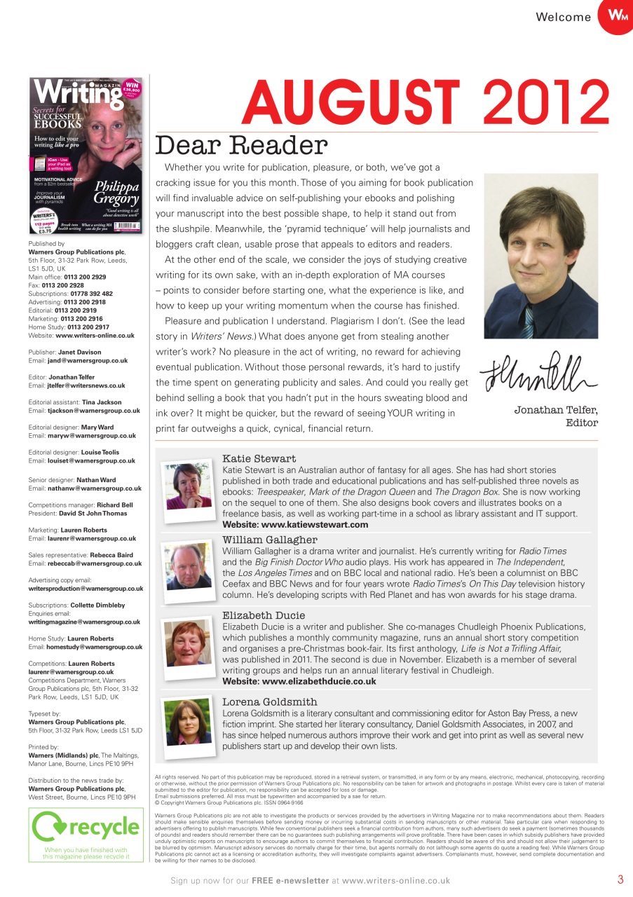 Writing Magazine Preview Pages