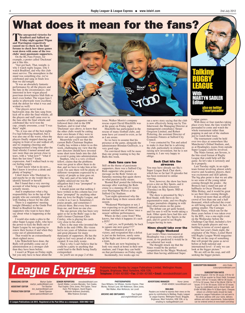 League Express Preview Pages