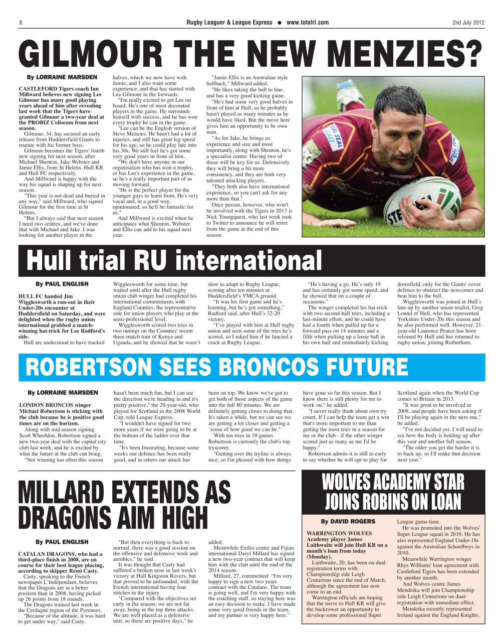 League Express Preview Pages