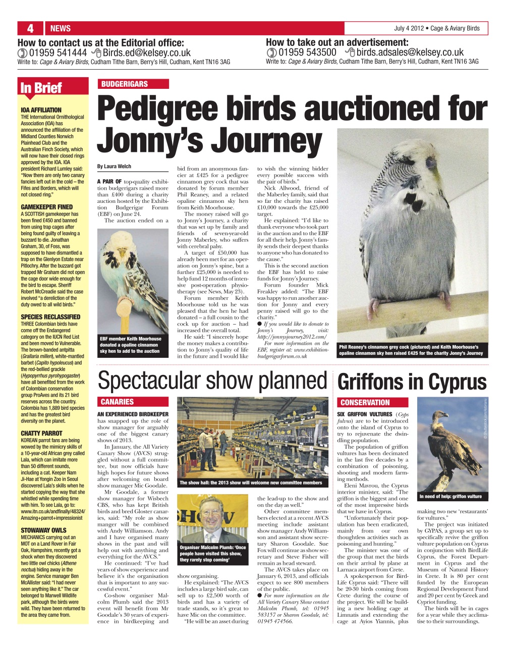 Cage & Aviary Birds Preview Pages