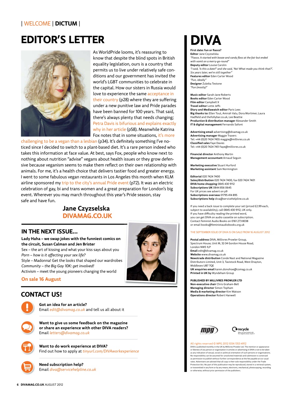 DIVA Magazine Preview Pages