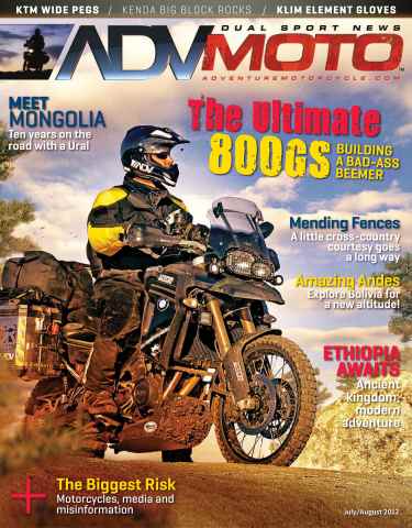 Adventure Motorcycle issue July-August 2012