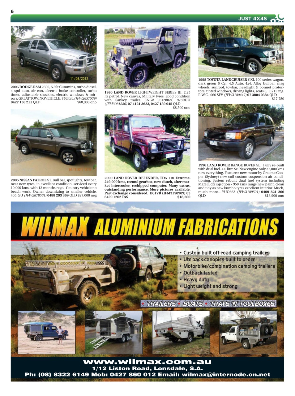 JUST 4X4S Preview Pages