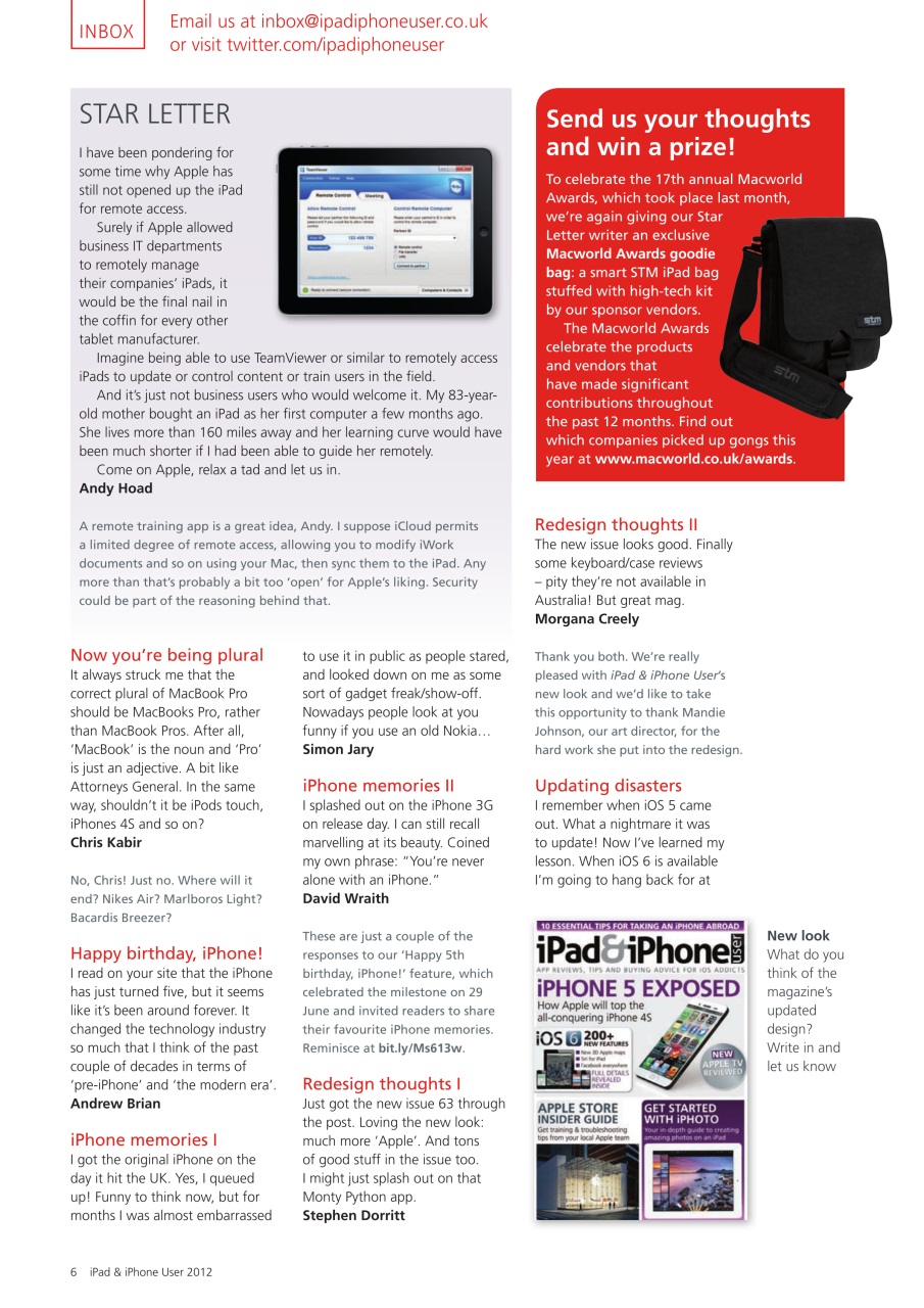 iPad and iPhone User Preview Pages