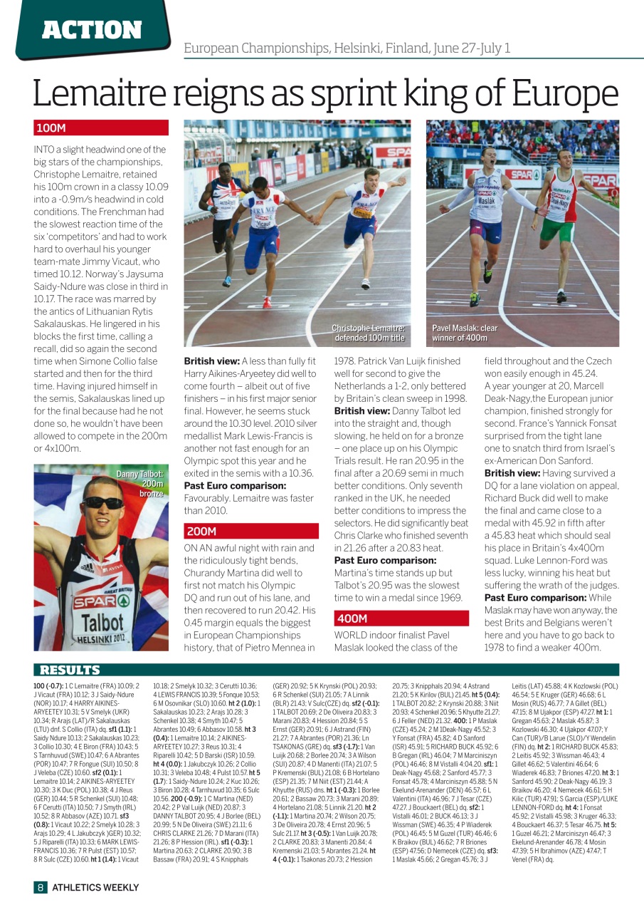 AW – Athletics Weekly Magazine Preview Pages