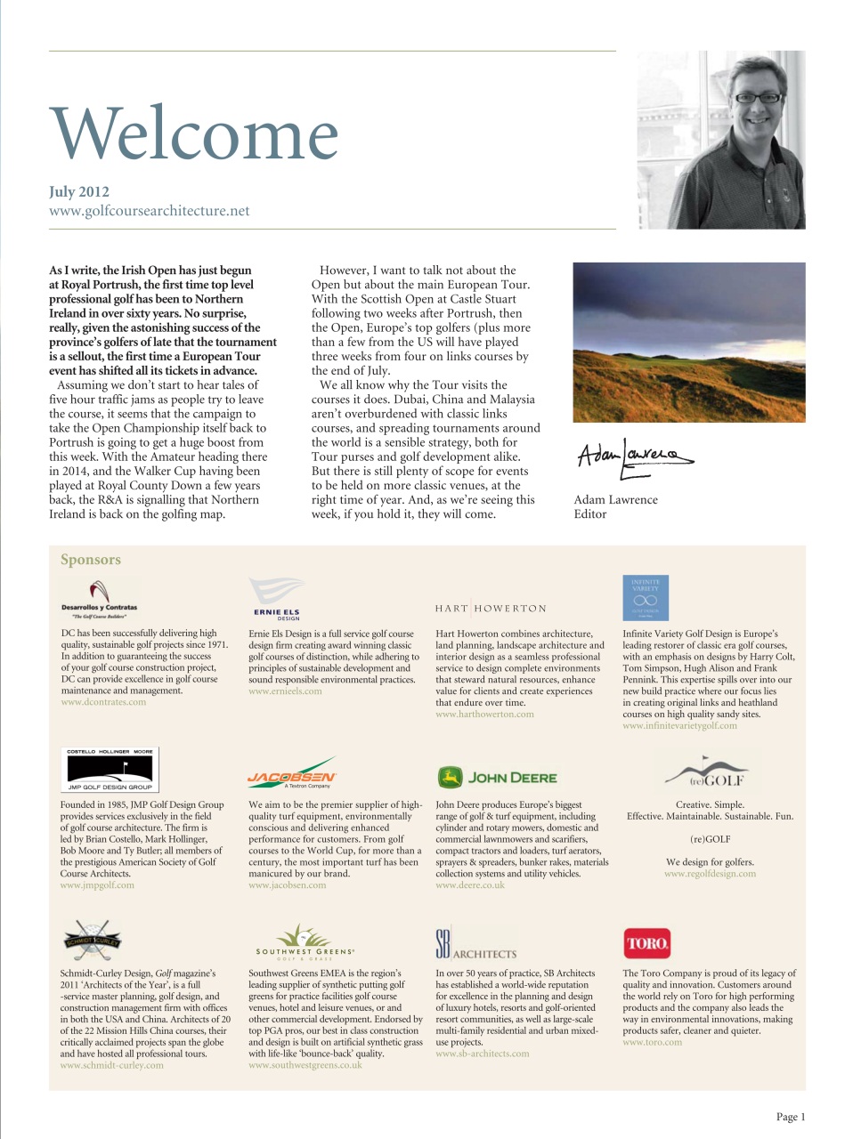 Golf Course Architecture Preview Pages