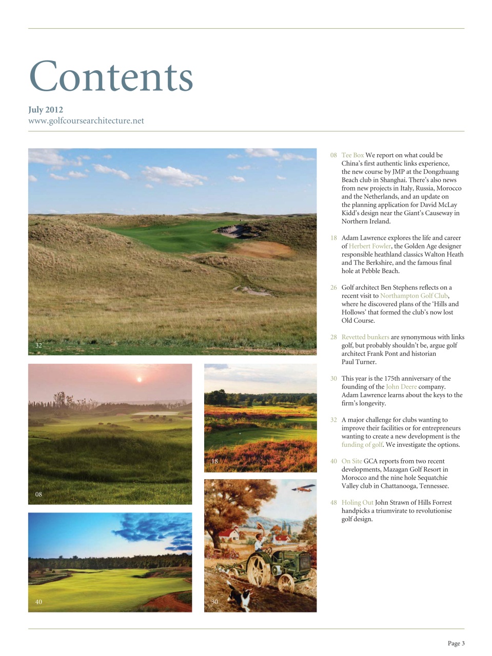 Golf Course Architecture Preview Pages