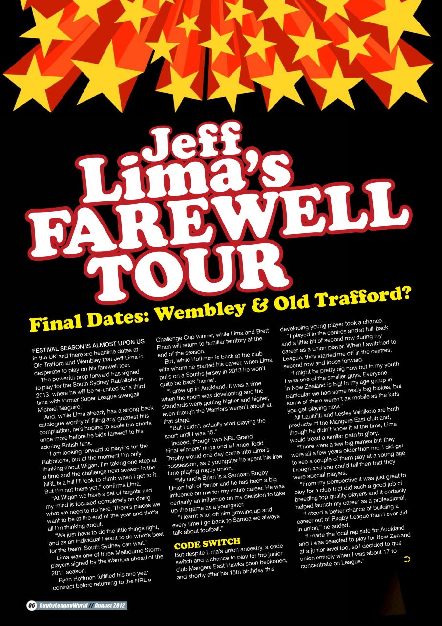 Rugby League World Preview Pages