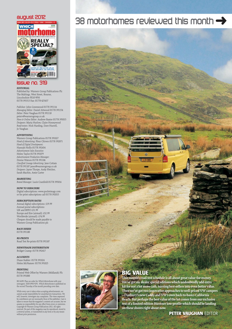 What Motorhome magazine Preview Pages