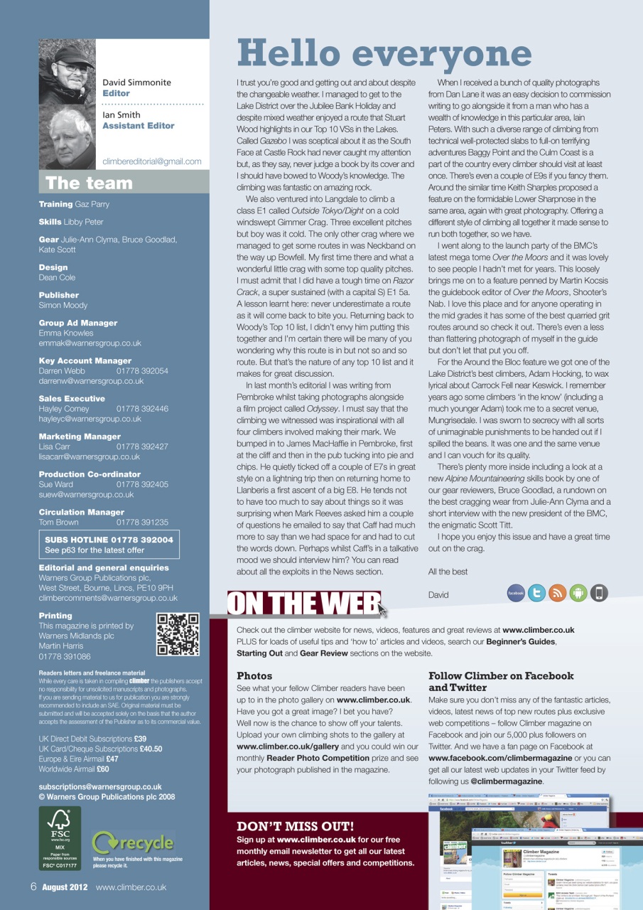 Climber Preview Pages