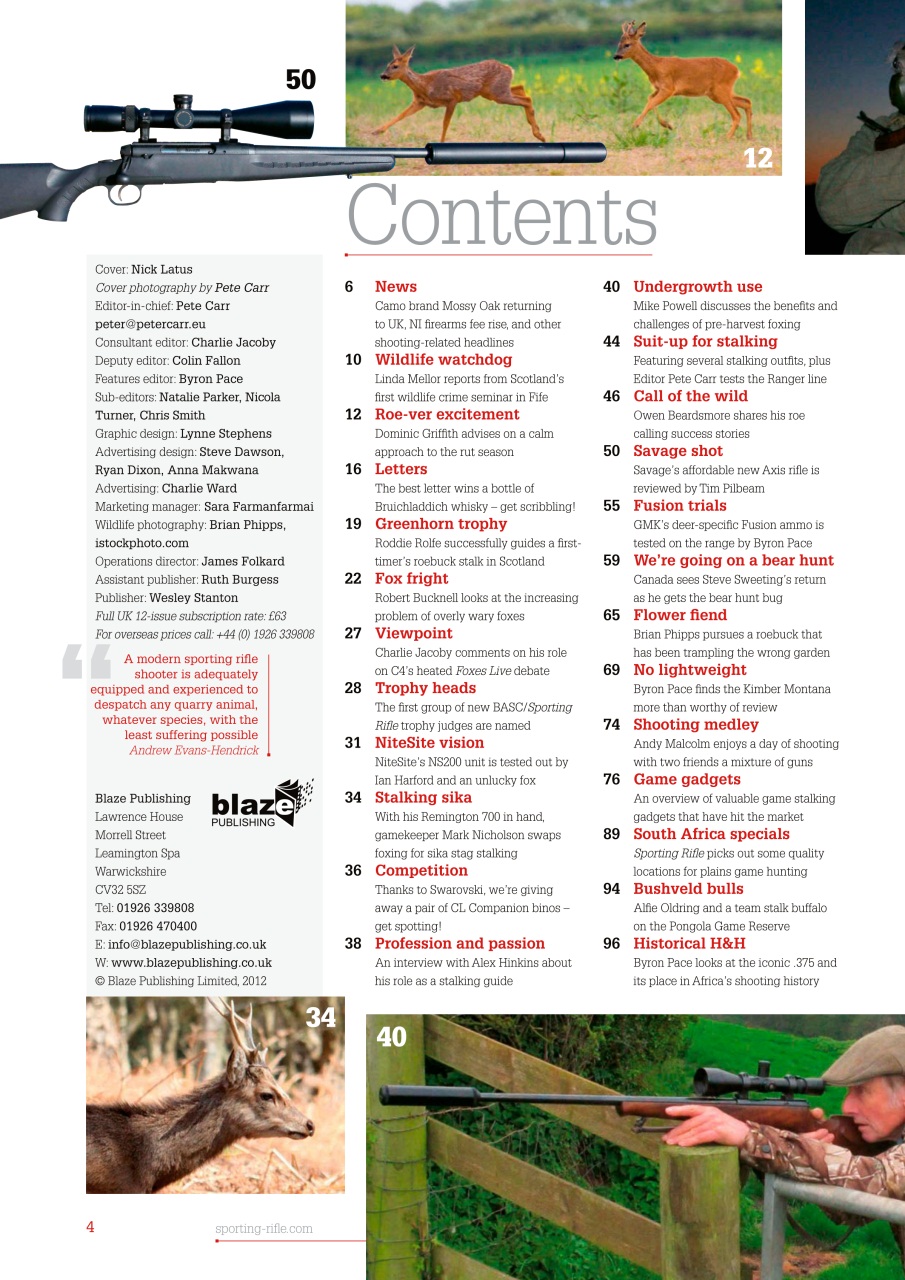 Sporting Rifle Preview Pages