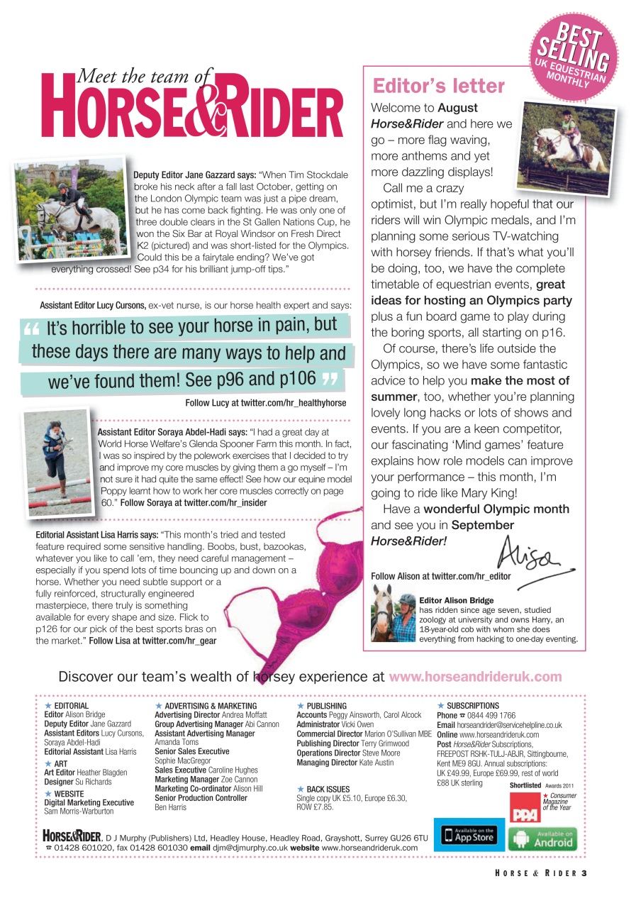 Horse&Rider Magazine - UK equestrian magazine for Horse and Rider Preview Pages