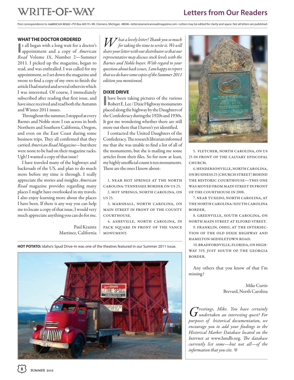 American Road Preview Pages