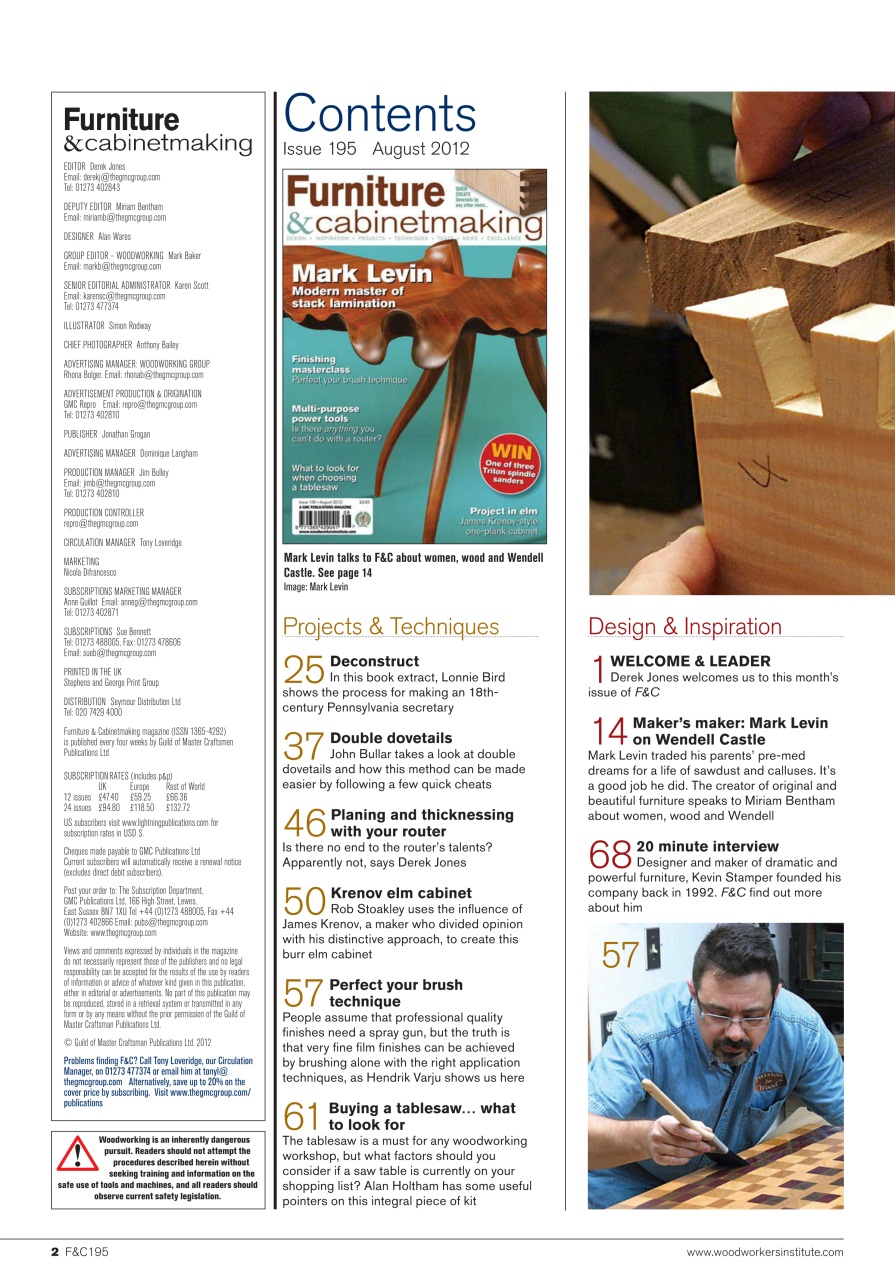 Furniture & Cabinetmaking Preview Pages