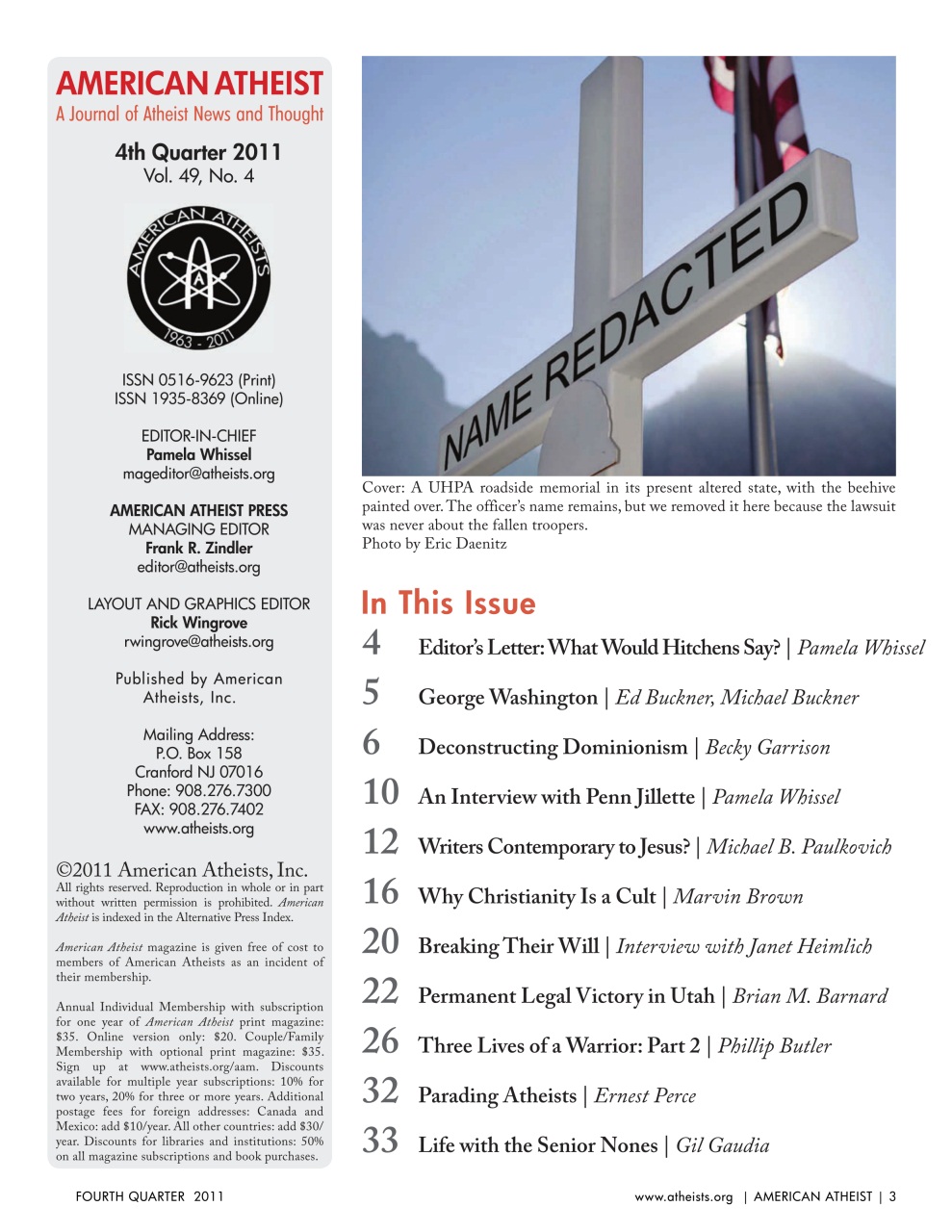 American Atheist Preview Pages