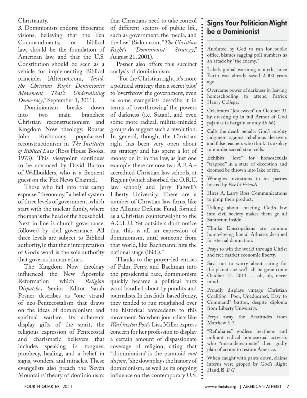 American Atheist Preview Pages