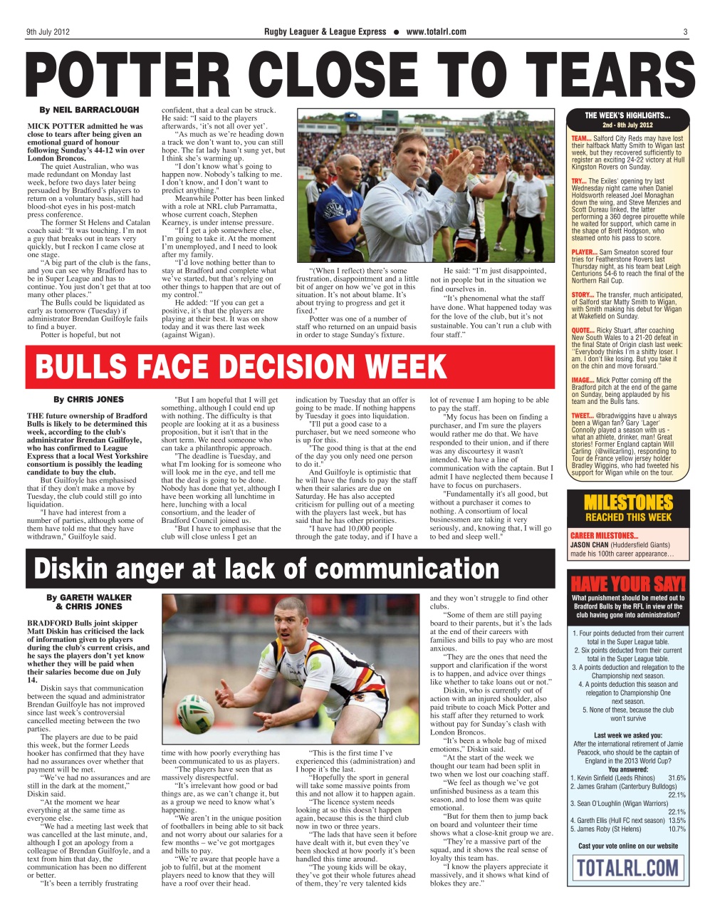 League Express Preview Pages