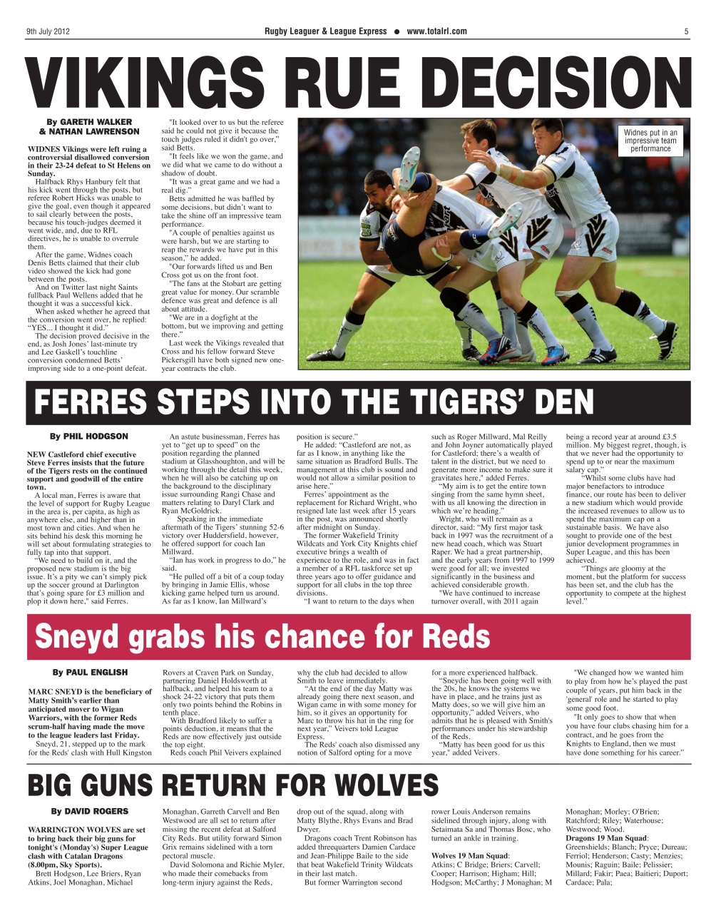 League Express Preview Pages