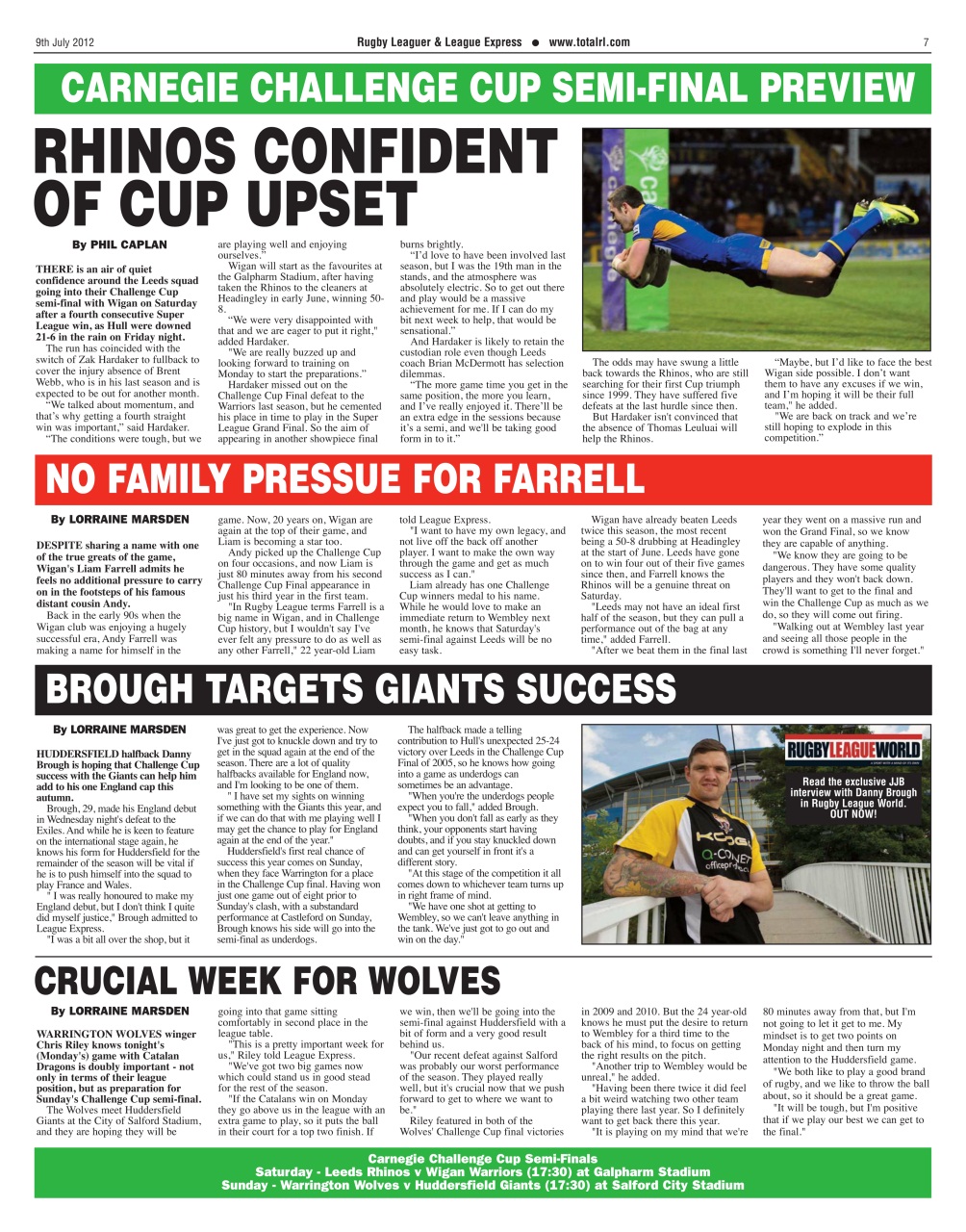 League Express Preview Pages