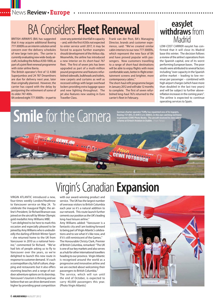 Airliner World Preview Pages