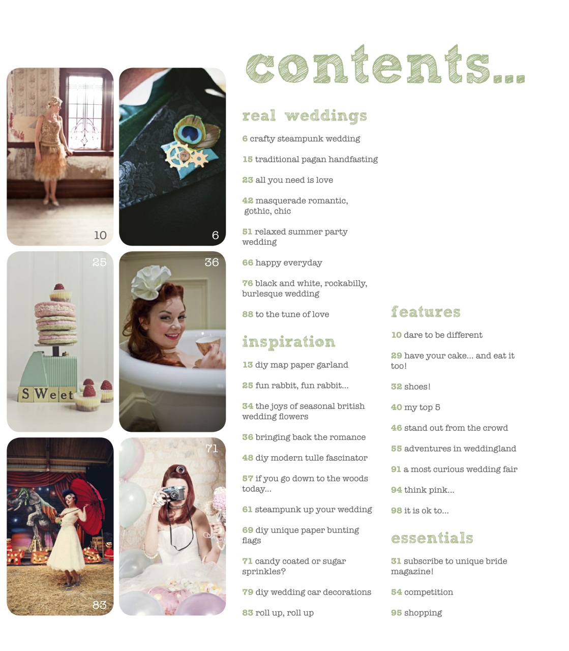 Unique Bride Preview Pages